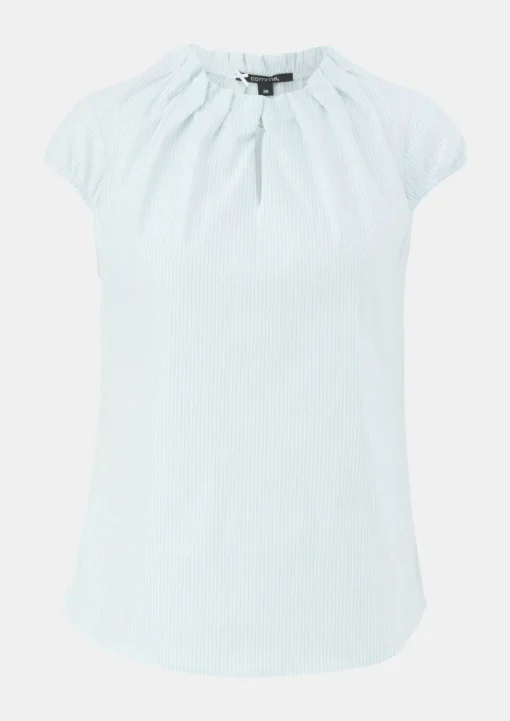 Popeline-Bluse aus Baumwollmix