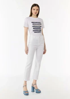 Regular Fit: Cropped Jeans mit Flared Leg