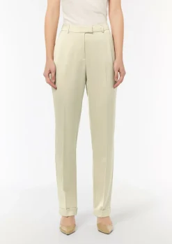 Regular: Satinhose mit geradem Bein