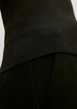 Ärmelloses Stricktop mit Rippstruktur