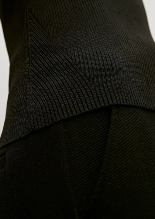 Ärmelloses Stricktop mit Rippstruktur