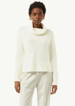 Rollkragenpullover mit Zopfdetail