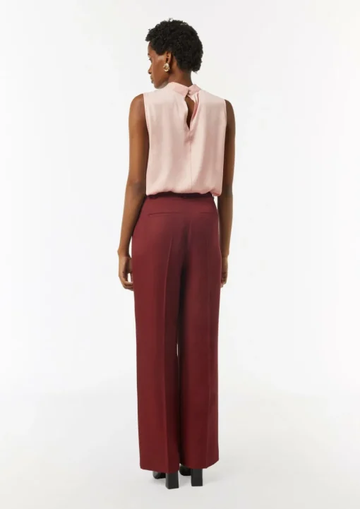 Satin-Top mit Cut-out