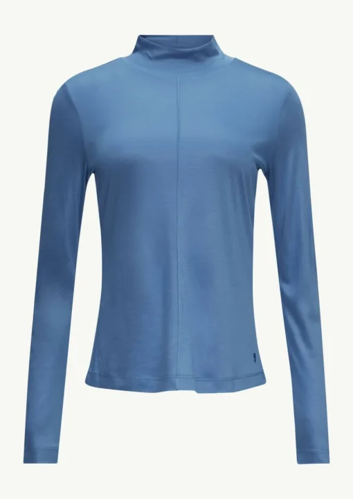 Schimmerndes Langarmshirt im Slim Fit