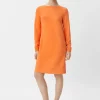 Scuba-Kleid mit seitlichen Details