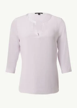 Shirt mit Satinblende im Fabricmix