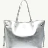 Shopper aus Rindsleder mit Logo-Detail