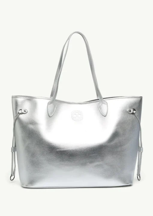 Shopper aus Rindsleder mit Logo-Detail