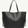 Shopper aus Rindsleder mit Logo-Detail
