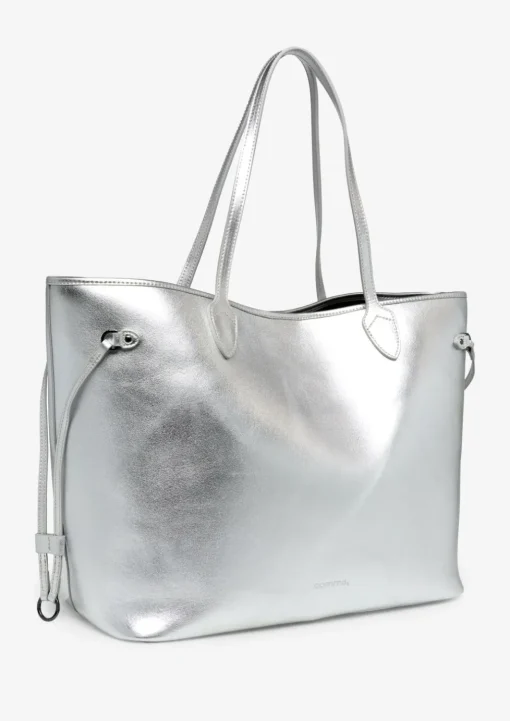 Shopper aus Rindsleder mit Logo-Detail