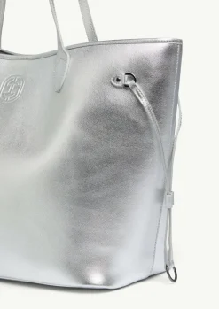 Shopper aus Rindsleder mit Logo-Detail