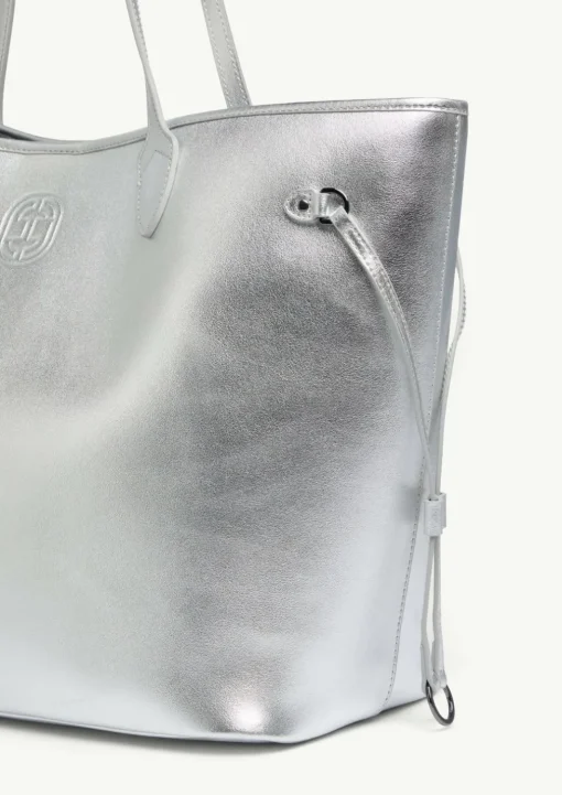 Shopper aus Rindsleder mit Logo-Detail