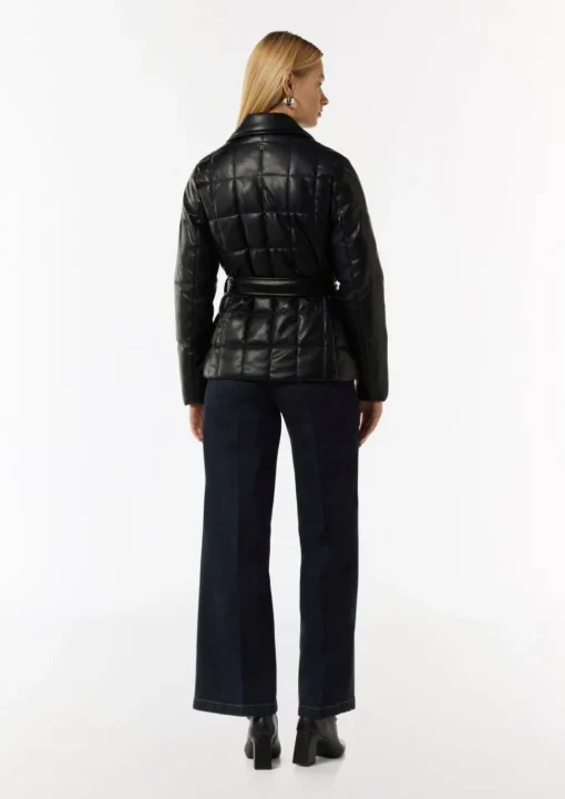 Steppjacke aus Lederimitat
