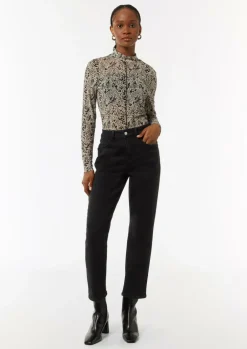 Straight-Leg-Jeans aus Baumwollstretch