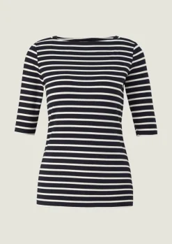 Streifenshirt mit halben Ärmeln
