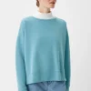 Strickjersey mit Label-Patch