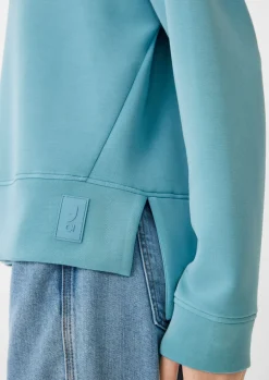 Strickjersey mit Label-Patch