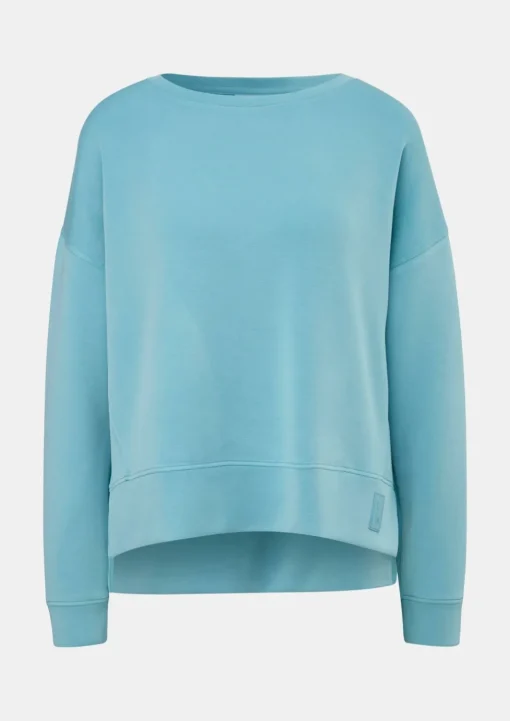 Strickjersey mit Label-Patch