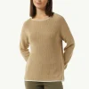 Strickpullover aus Baumwolle mit überschnittenen Schultern