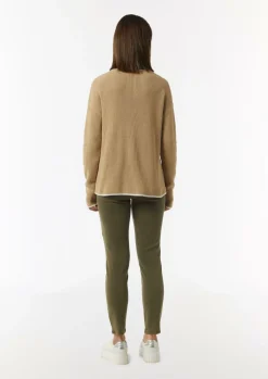 Strickpullover aus Baumwolle mit überschnittenen Schultern