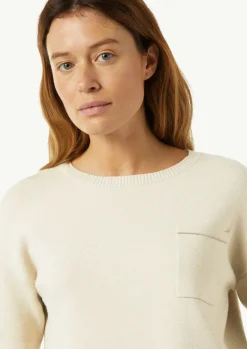 Strickpullover mit Schmuckdetail und Glitzergarn