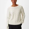 Strickpullover mit Zopfmuster