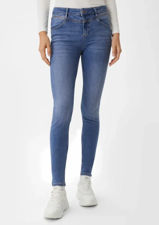 Super skinny: Jeans mit Sattelbund