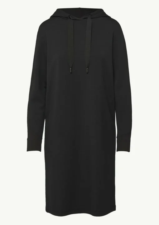Sweat-Kleid mit Kapuze und Rückenprint