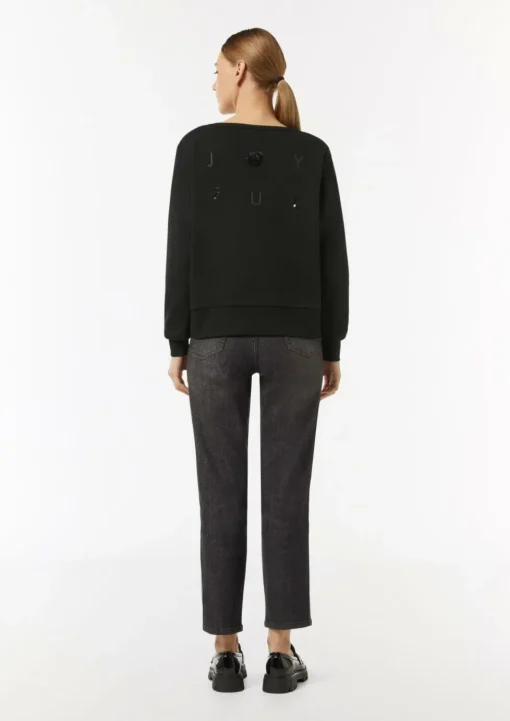 Sweatshirt mit Artwork und Rippbündchen