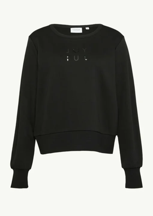 Sweatshirt mit Artwork und Rippbündchen