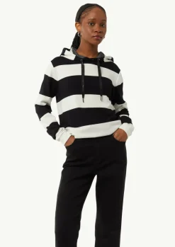 Sweatshirt mit Kapuze und Blockstreifen