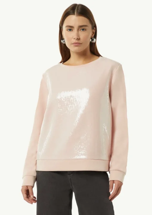 Sweatshirt mit Pailletten-Besatz