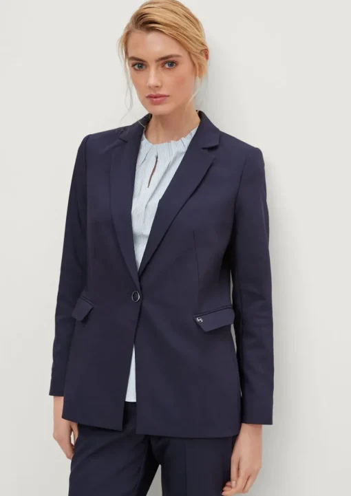 Taillierter Blazer in Baumwollmix
