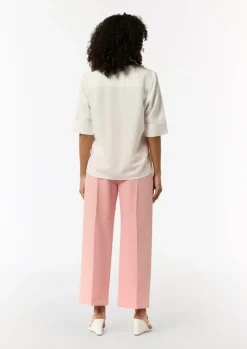 Twill-Bluse im Relaxed Fit mit Tunika-Ausschnitt