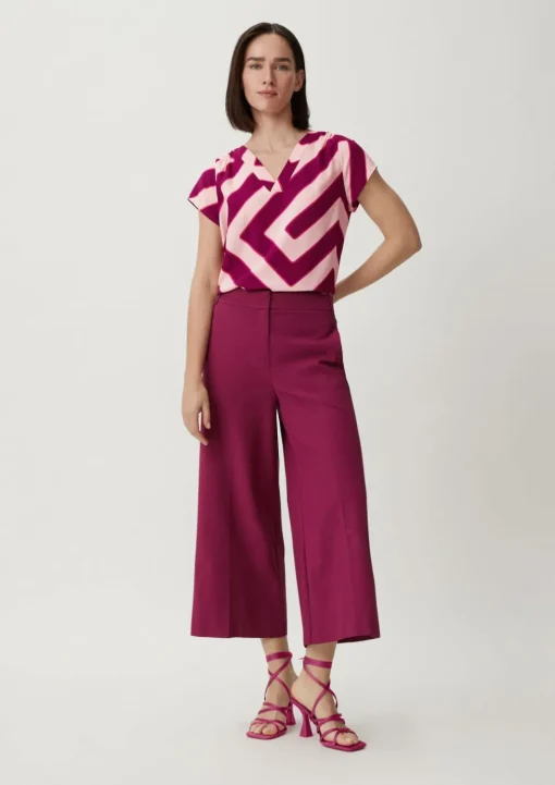 Viskosebluse mit Allover-Print
