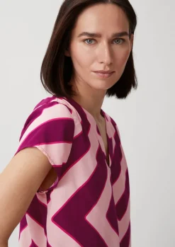 Viskosebluse mit Allover-Print