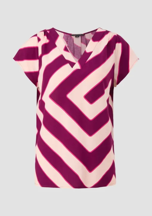 Viskosebluse mit Allover-Print