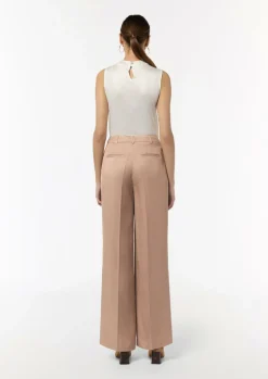 Wide-Leg-Hose aus Leinenmix