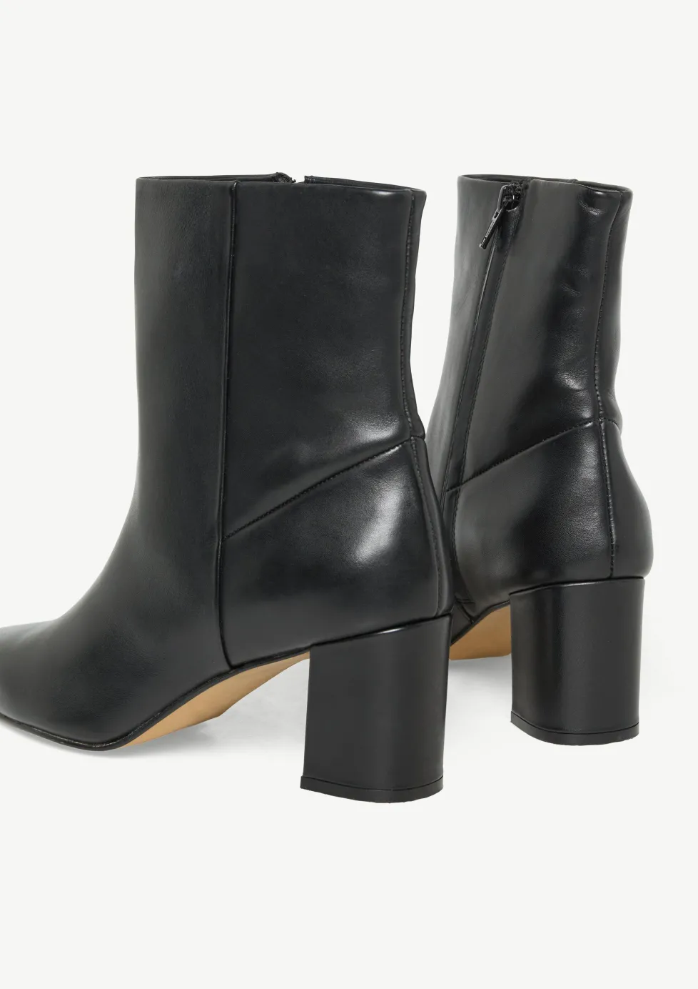 Absatz-Stiefelette aus Glattleder