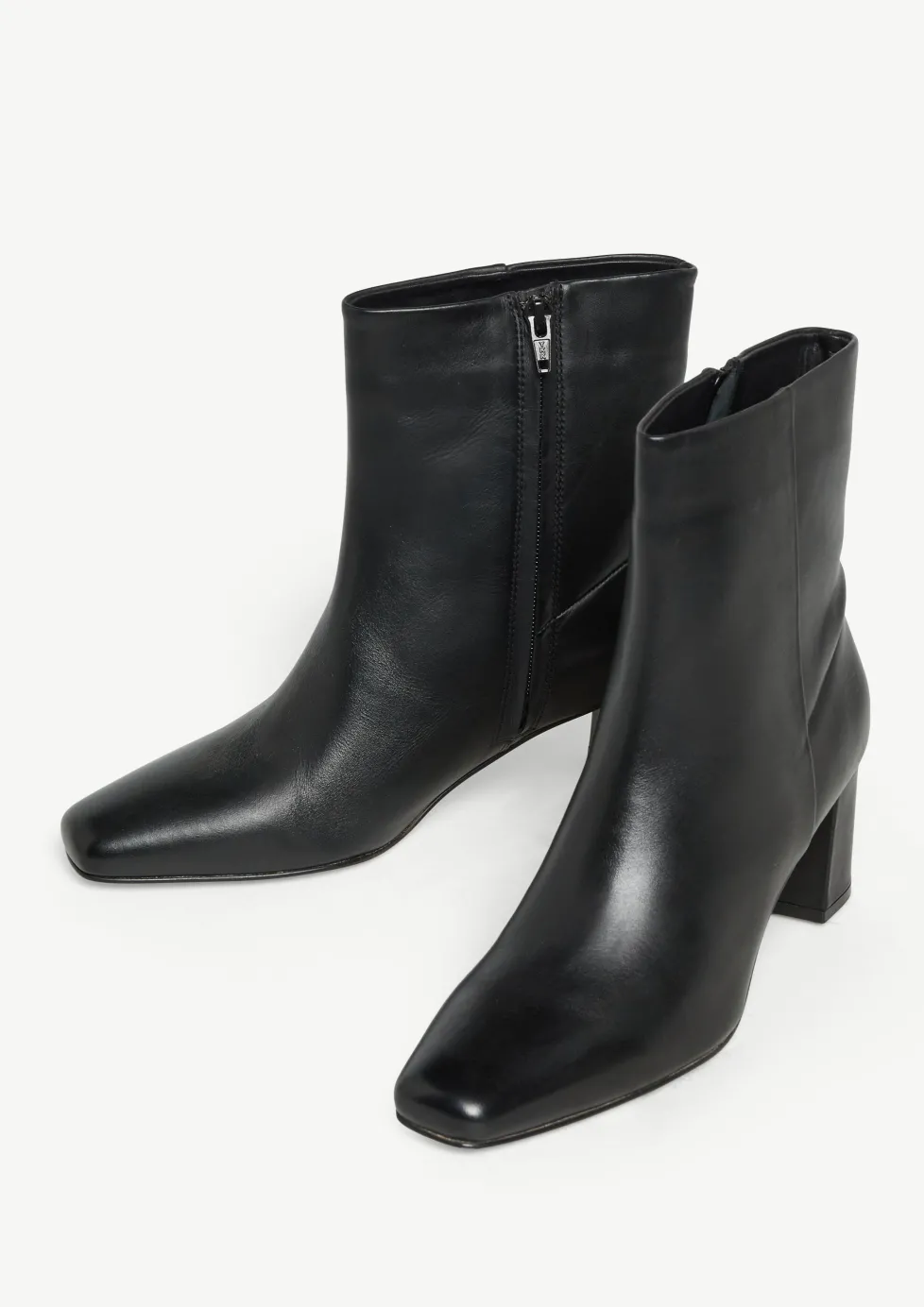 Absatz-Stiefelette aus Glattleder