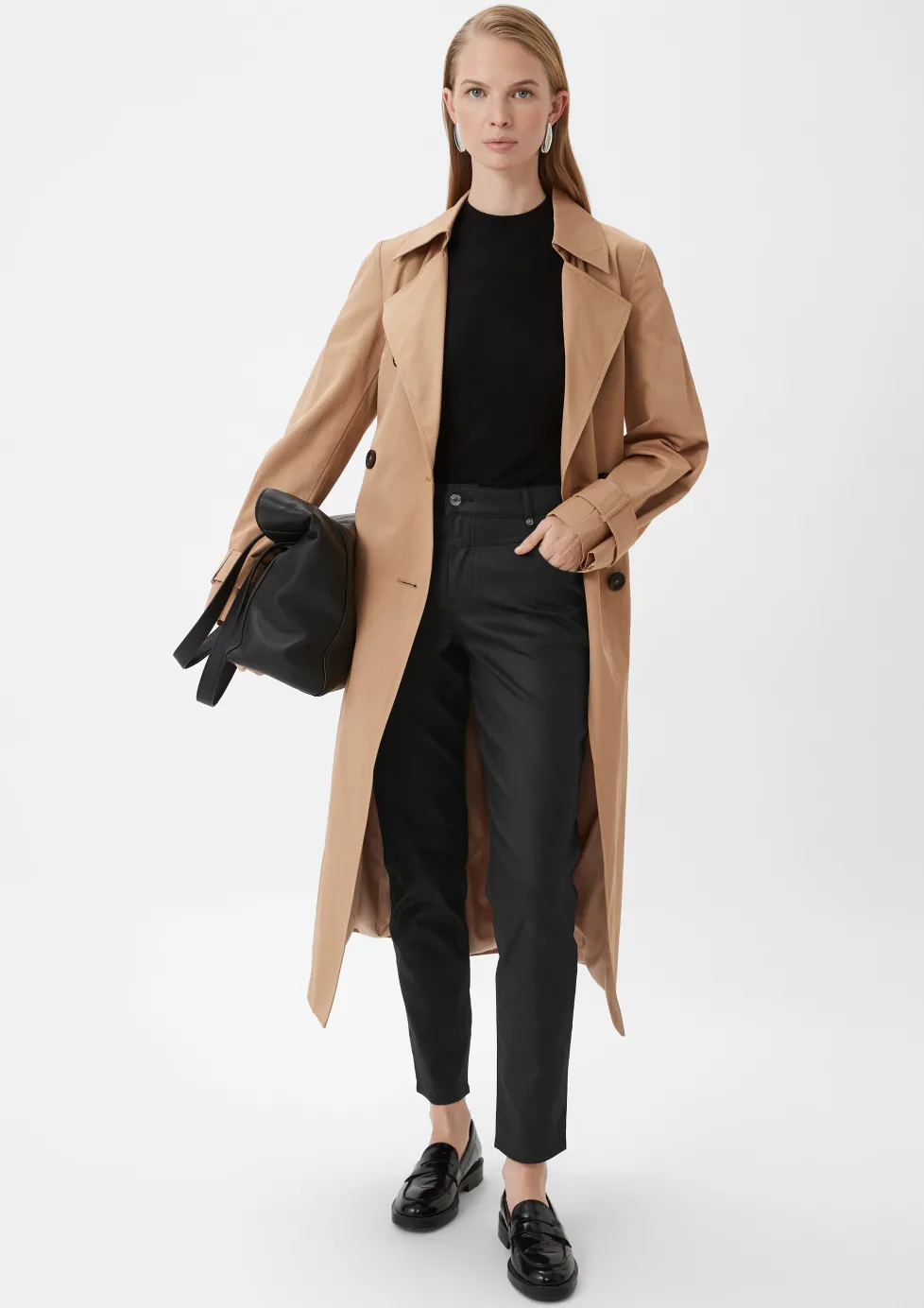 Ankle Jeans / Regular Fit / Mid Rise / Slim Leg / Coating