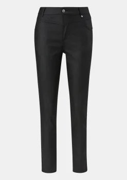 Ankle Jeans / Regular Fit / Mid Rise / Slim Leg / Coating