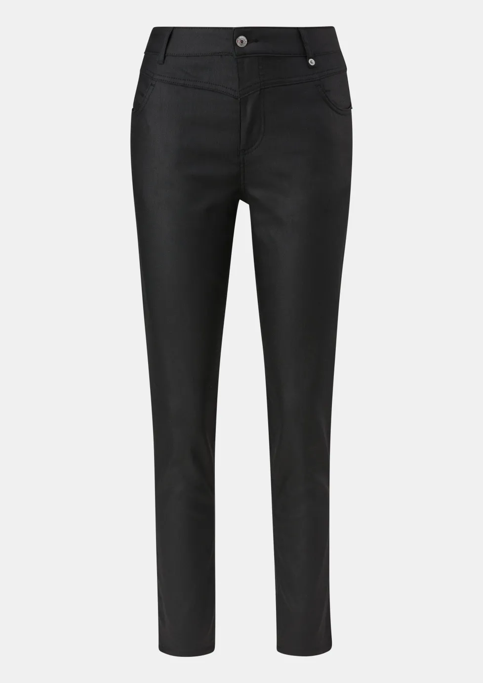 Ankle Jeans / Regular Fit / Mid Rise / Slim Leg / Coating