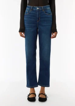 Ankle-Jeans aus Baumwollstretch mit geradem Bein