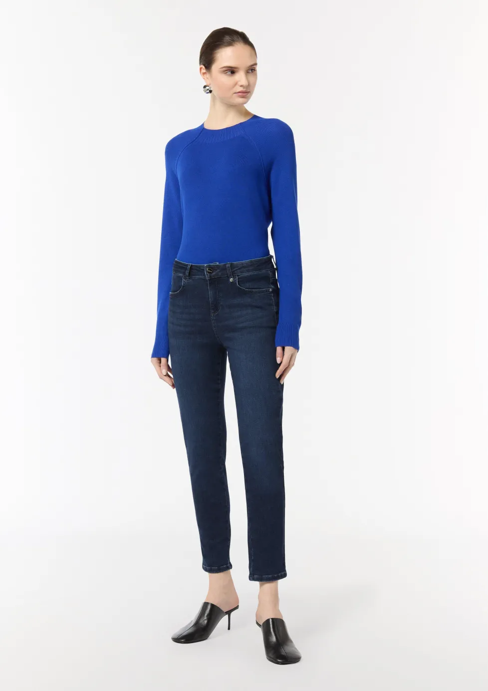 Ankle-Jeans mit Slim Leg