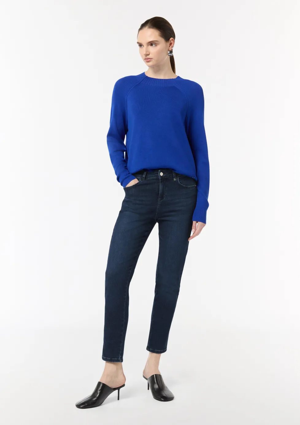 Ankle-Jeans mit Slim Leg