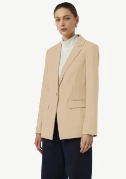 Antaillierter Blazer mit Twillstruktur