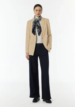 Antaillierter Blazer mit Twillstruktur