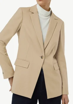 Antaillierter Blazer mit Twillstruktur