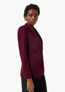 Antaillierter Jacquard-Blazer mit Glitzergarn